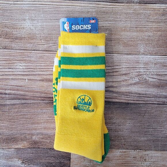 Seattle Supersonics NBA Basketball 2011 SOCKS Size L NWT - Picture 1 of 4